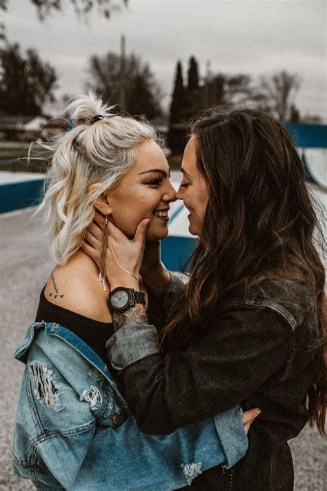 Portrait Photo Engagement Shoots Happily Ever After Lesbian Woodland Grunge Intimates