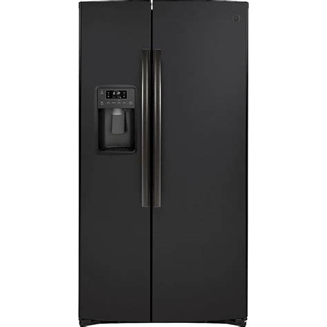 Ge Cu Ft Side By Side Refrigerator Black Slate At Pacific Sales