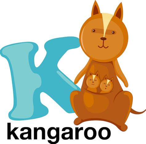Premium Vector Animal Alphabet Letter K For Koala