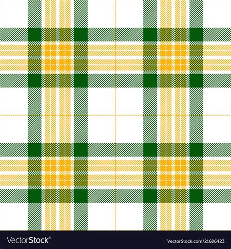 Green And Yellow Tartan Plaid Seamless Pattern Vector Image