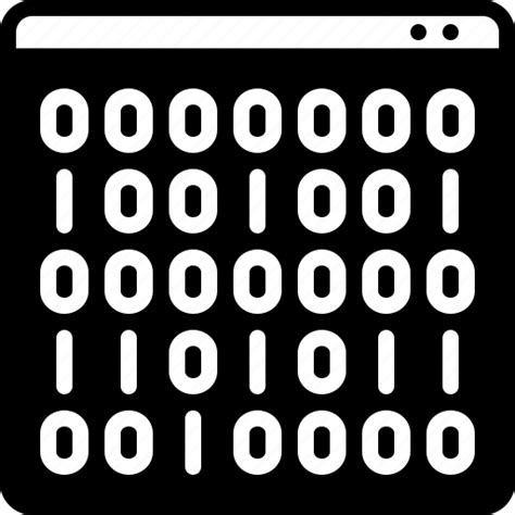 Binary Code Computer Data Matrix Icon