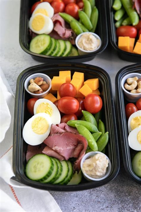 Protein Snack Pack Lunch Meal Prep The Forked Spoon