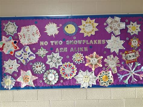 No Two Snowflakes Are Alike Winter Bulletin Board Winter Bulletin