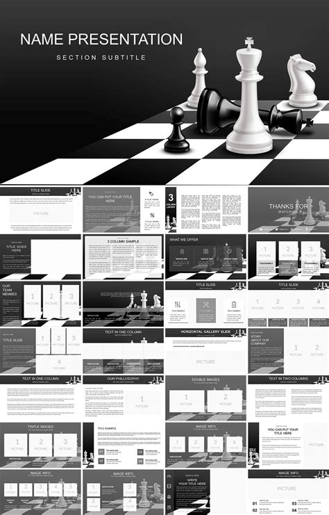 Game Chess Powerpoint Template With Thematic Background And Themes