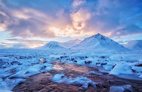 Frozen Winter River By John Mcsporran