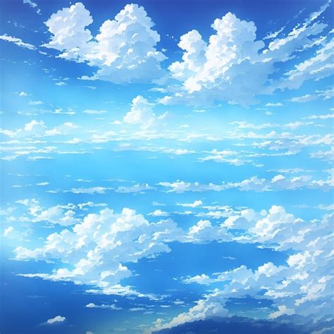 Premium Ai Image Illustration Of A Cloudy Sky In Anime Style Anime