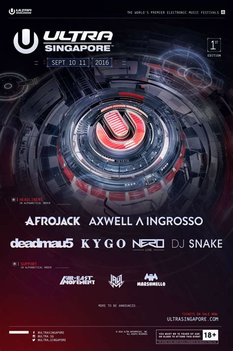 Ultra Singapore Announces Massive Phase One Lineup Ultra Worldwide