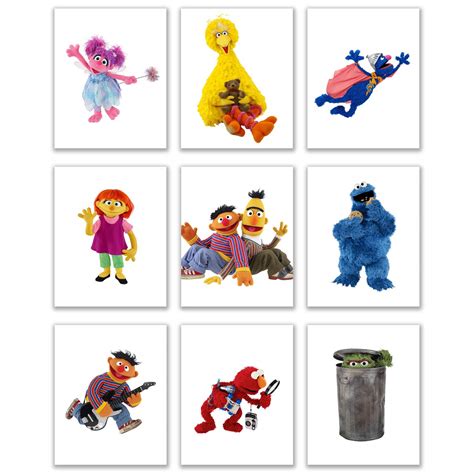 Buy Sesame Street Art Prints Set Of Nine 8 X 10 Inches Photos