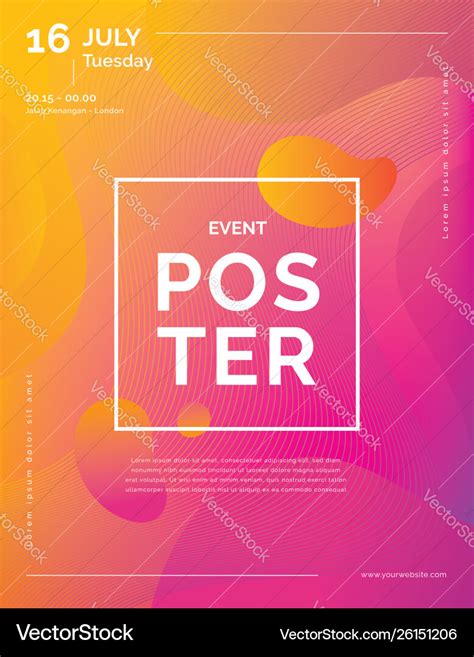 Modern Event Poster Template Royalty Free Vector Image