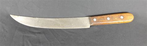 Vintage 32190 Dexter Butcher Knife With Riveted Wooden Handle Etsy