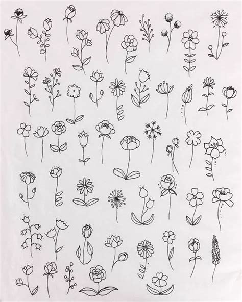 30 Simple Ways To Draw Flowers Flowers Drawing Flower Drawing