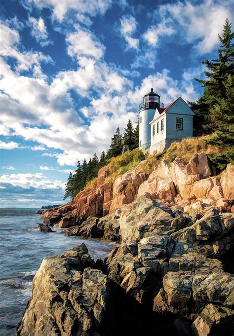 Acadia Bass Harbor Lighthouse Painting By Christopher Arndt Fine Art