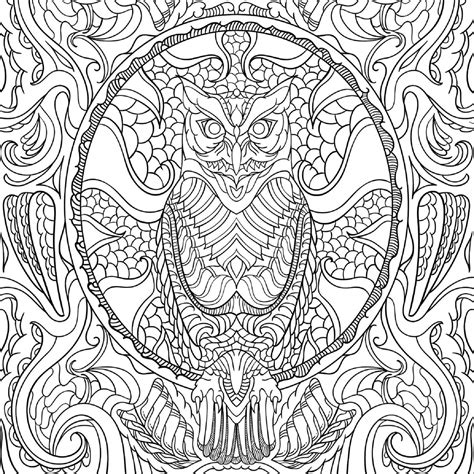 Mandala Cool Owl Coloring Page Download Print Now