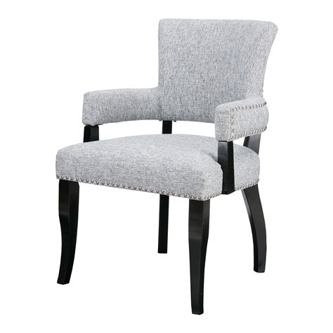 Dining Chairs Gray | Nailhead trim dining chairs, Dining chairs, Upholstered arm chair