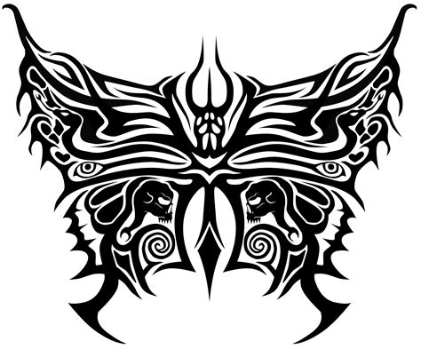 Easy Tribal Butterfly Tattoo Clip Art Library