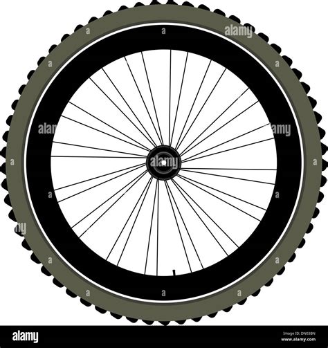 Bike Wheel With Tire And Spokes Isolated On White Stock Vector Image