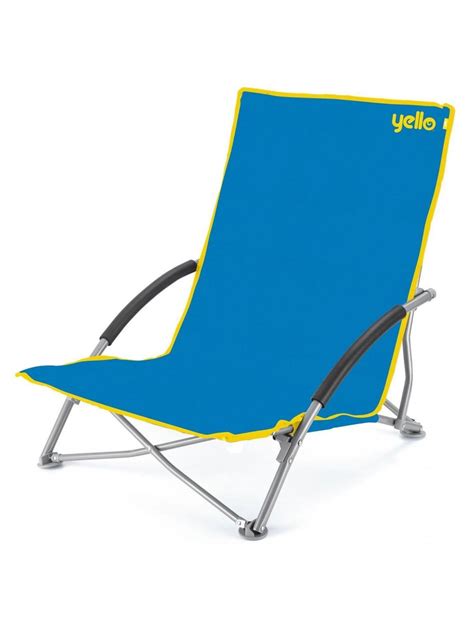 The chair folds flat for compact storage in your garage or car. Yello Low Beach Folding Chair