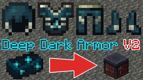Deep Dark Sculk Armor In Minecraft V2 Youtube
