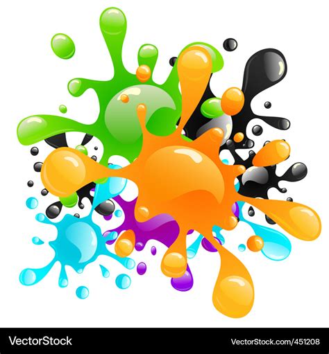 Paint Splashes Royalty Free Vector Image Vectorstock