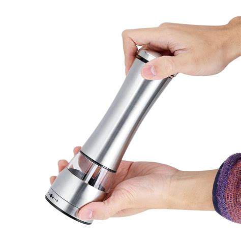 Mgaxyff Electric Pepper Grinder Stainless Steel Electric Salt Pepper