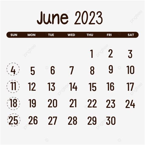 Junio De 2023 Calendario Minimalista Estética Pastel Png Junio 2023