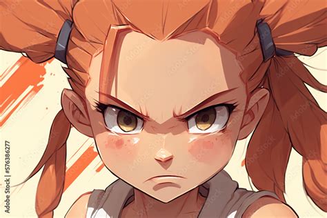 Angry Anime Girl Ai Generated Image Ilustração Do Stock Adobe Stock