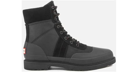 Hunter Synthetic Mens Original Insulated Commando Boots In Black For