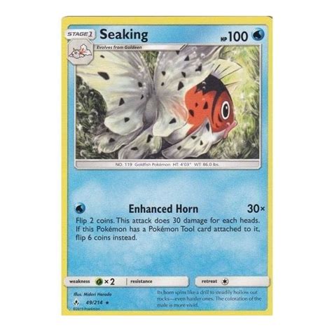 Pokemon Single Card Sun And Moon Unbroken Bonds 49234 Seaking Chaos Cards
