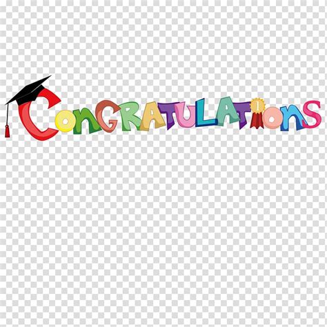 Multicolored Congratulations Illustration Word Graduation Ceremony