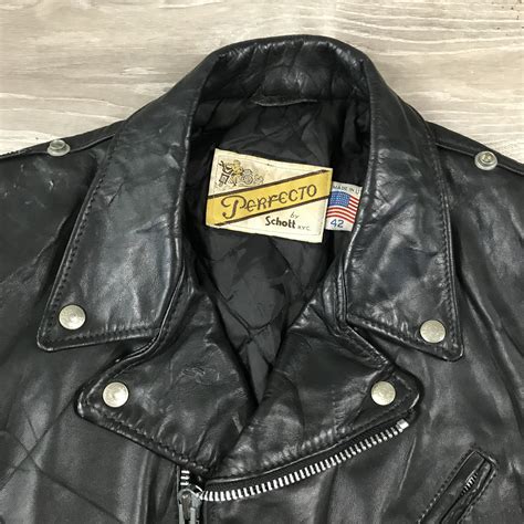 1980s Schott Nyc Leather Perfecto 118 Motorcycle Jacket 42