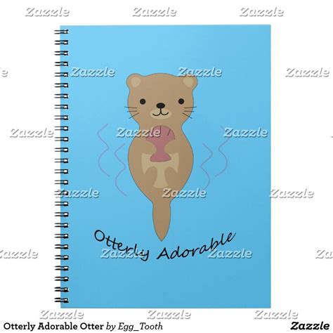 Otterly Adorable Otter Notebook Zazzle Custom Notebooks Image