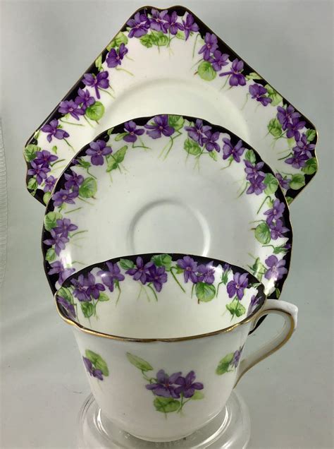 Royal Doulton Violets Cup Saucer Plate Trio Islington Antiques And