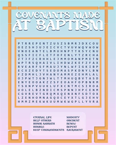 7 Best Images Of Baptism Lds Printable Word Search Baptismal