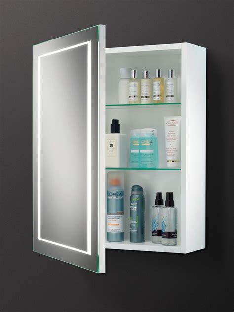Hib Austin Single Door Led Illuminated Bathroom Cabinet 500x630mm
