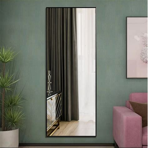 Large Wall Mounted Mirror Full Length Mirror Floor Mirror Dressing Mirror Aluminum Alloy Frame