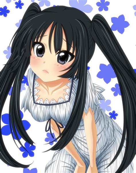 Safebooru 1girl Akiyama Mio Alternate Costume Alternate Hairstyle Black Eyes Black Hair Blush