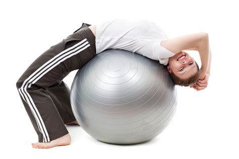 Exercising On A Gym Ball Free Stock Photo Public Domain Pictures