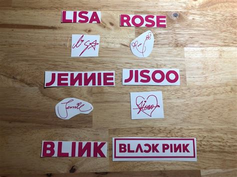 Blackpink Lightstick Decal Kit Blink Lisa Jennie Rose Jisoo K Pop Deca