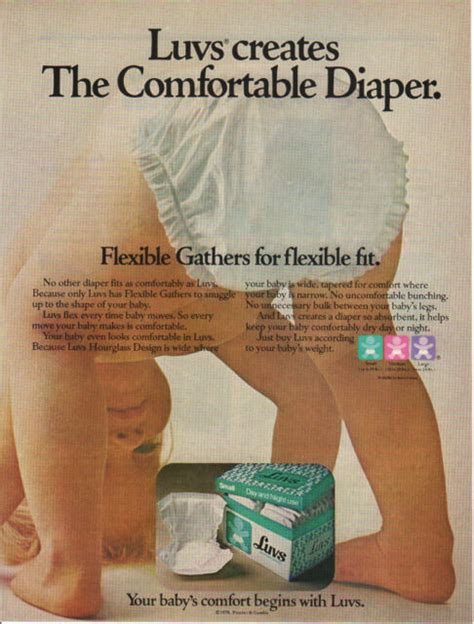 1978 Luvs Diapers Comfortable Diaper Babies Toddler 1 Page Vintage