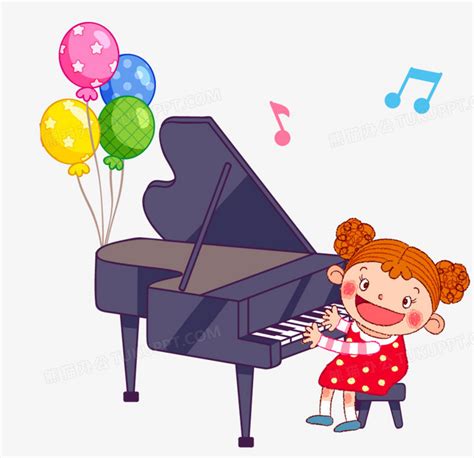 弹钢琴的小女孩png图片素材下载 小女孩png 熊猫办公