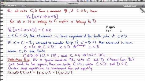 Discrete Math 1 Tutorial 49 Sets And Subsets Example Youtube