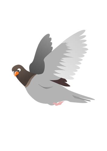 Flying Pigeon Vector Image Public Domain Vectors