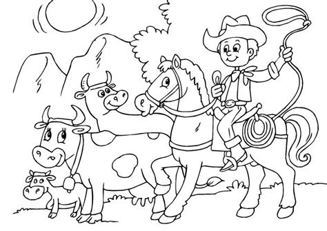 Pictures Of Cows And Horses Coloring Home