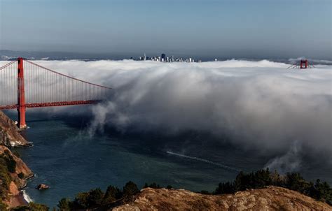 Wallpaper The City Fog Photo Usa Golden Gate Bridge San Francisco