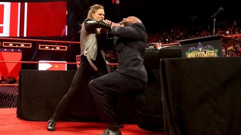 Page 4 Wwe Wrestlemania 34 5 Possible Finishes To Kurt Angle And Ronda Rousey Vs Triple H And