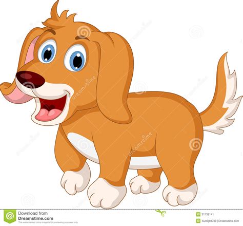 Cute Little Dog Cartoon Expression Stock Image Image