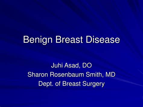 Ppt Benign Breast Disease Powerpoint Presentation Id214863