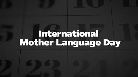 international mother language day list of national days
