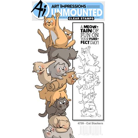 Art Impressions Stackers Cat Stamp Set