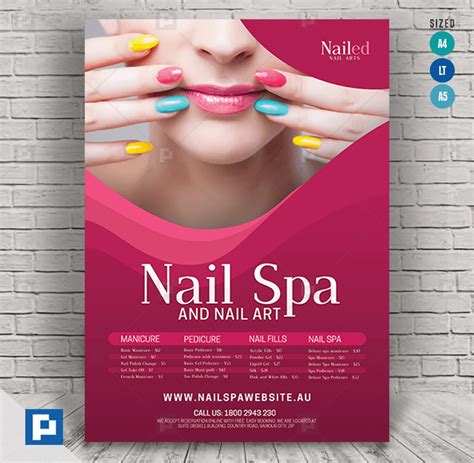 Nail Spa And Nail Salon Flyer Psdpixel